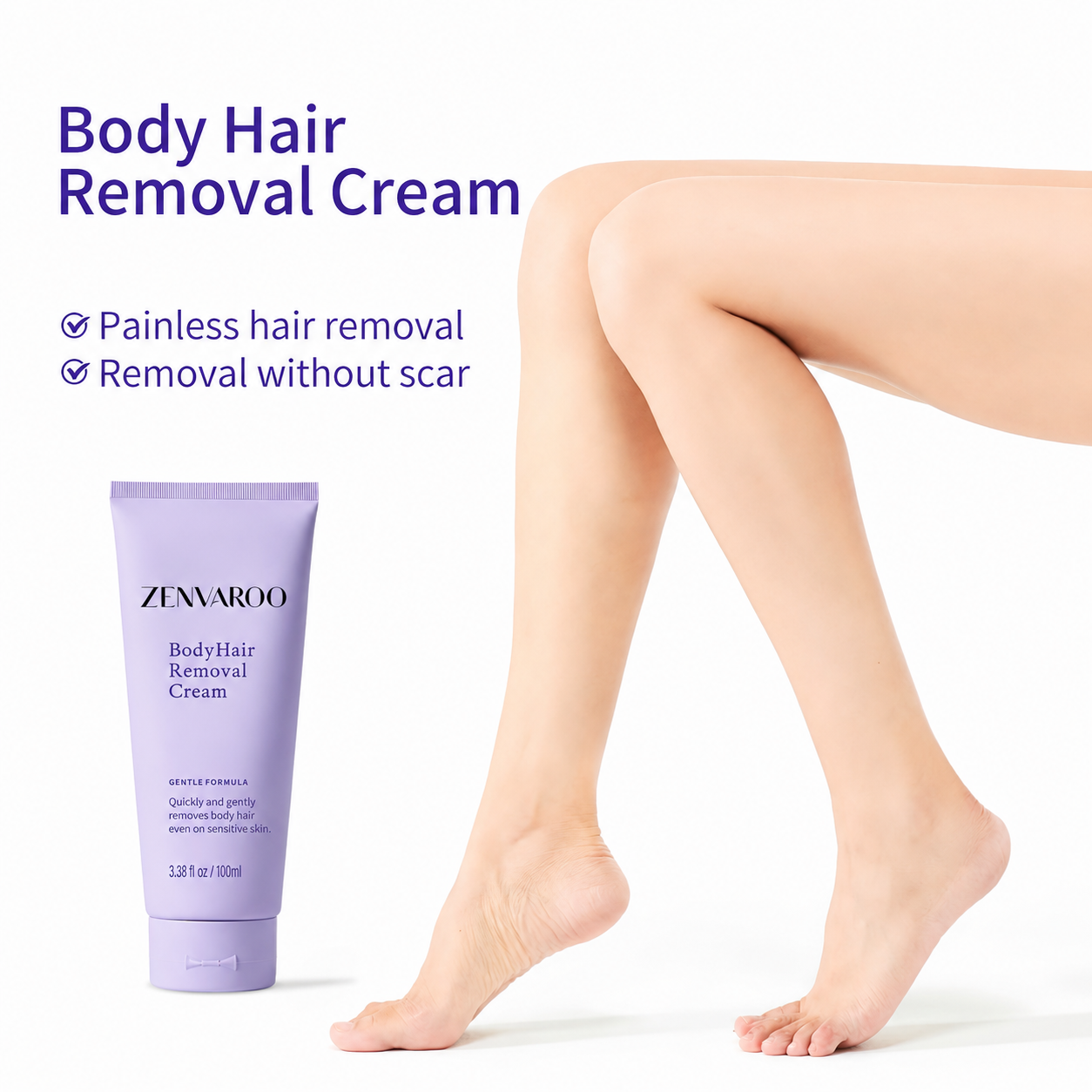 SmoothSkin Hair Removal Cream | Gentle 5-Minute Body Hair Removal