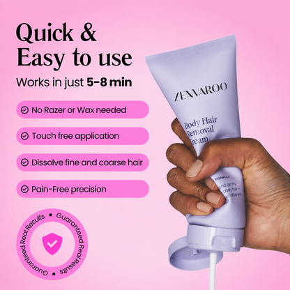 SmoothSkin Hair Removal Cream | Gentle 5-Minute Body Hair Removal